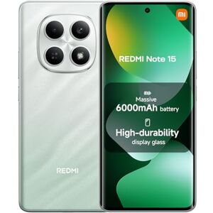 Xiaomi Redmi Note 15, Smartphone 6+128 GB, Massive 6000mAh Battery, Water Resistance, 108MP Super-clear Camera, 6.77" FHD+ Display, Forest Green, Warranty 2 years, Charger Not Included Xiaomi Redmi Note 15, Smartphone 6+128 GB, Massive 6000mAh Battery, Water Resistance, 108MP Super-clear Camera, 6.77" FHD+ Display, Forest Green, Warranty 2 years, Charger Not Included