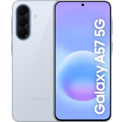 SAMSUNG Galaxy A57 5G, Slim Smartphone, Awesome Intelligence Features, 8GB, 256GB Storage, 50MP Wide-Angle Camera, Up To 2-Day Runtime, Awesome Icyblue, 3 Year Extended Warranty (UK Version) SAMSUNG Galaxy A57 5G, Slim Smartphone, Awesome Intelligence Features, 8GB, 256GB Storage, 50MP Wide-Angle Camera, Up To 2-Day Runtime, Awesome Icyblue, 3 Year Extended Warranty (UK Version)