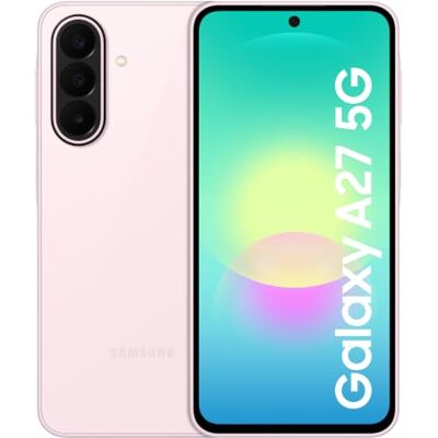 SAMSUNG Galaxy A27 Smartphone, 128GB Pink Circle to Search, Object Eraser, 50MP Camera, IP64, 5000 mAh Battery, 6x OS upgrades, 3 Year Warranty (UK Version) SAMSUNG Galaxy A27 Smartphone, 128GB Pink Circle to Search, Object Eraser, 50MP Camera, IP64, 5000 mAh Battery, 6x OS upgrades, 3 Year Warranty (UK Version)