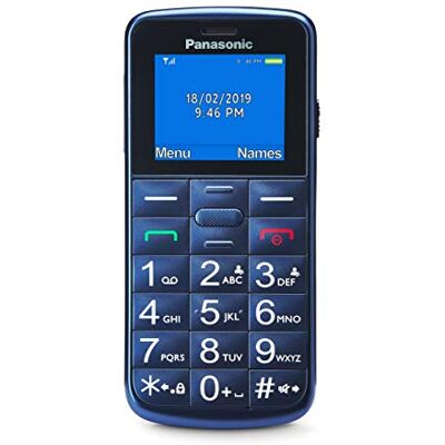 Panasonic KX-TU110 Essentials Mobile Phone for Elderly, Priority Call, Big Button Phone, Bluetooth, Flashlight, Camera, Blue Panasonic KX-TU110 Essentials Mobile Phone for Elderly, Priority Call, Big Button Phone, Bluetooth, Flashlight, Camera, Blue