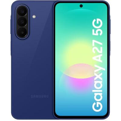 SAMSUNG Galaxy A27 Smartphone, 128GB Blue Circle to Search, Object Eraser, 50MP Camera, IP64, 5000 mAh Battery, 6x OS upgrades, 3 Year Warranty (UK Version) SAMSUNG Galaxy A27 Smartphone, 128GB Blue Circle to Search, Object Eraser, 50MP Camera, IP64, 5000 mAh Battery, 6x OS upgrades, 3 Year Warranty (UK Version)