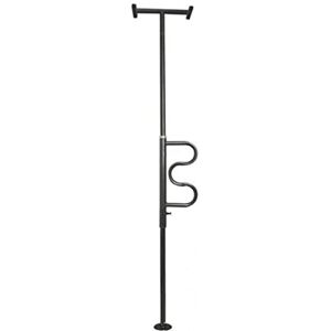 NRS Healthcare Floor to Ceiling Security Pole with Curved Grab Bar Black Finish NRS Healthcare Floor to Ceiling Security Pole with Curved Grab Bar Black Finish