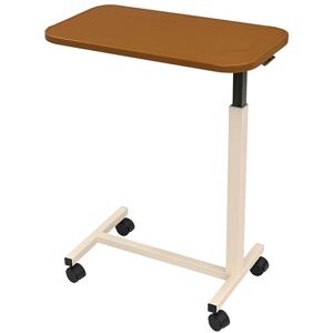 Homecraft Overbed Table with Wheels – Adjustable Over Bed Table for Elderly, Portable Chair Desk, Hospital Bed Counter with Tilt Top, Height Adjustable Desk for Eating, Reading & Working, Teak & White Homecraft Overbed Table with Wheels – Adjustable Over Bed Table for Elderly, Portable Chair Desk, Hospital Bed Counter with Tilt Top, Height Adjustable Desk for Eating, Reading & Working, Teak & White