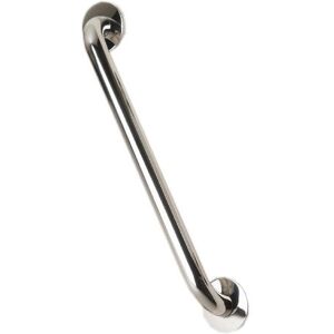 NRS Healthcare Polished Stainless Steel Grab Rail 45 cm (18 inch) Length, Chrome NRS Healthcare Polished Stainless Steel Grab Rail 45 cm (18 inch) Length, Chrome