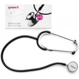 yuwell Stethoscope for Nurses, Doctors, Adults, Med Students, Lightweight and Aluminum Double Head Flexible, Black Tube, Stethoscope Home Use Medical Supplies yuwell Stethoscope for Nurses, Doctors, Adults, Med Students, Lightweight and Aluminum Double Head Flexible, Black Tube, Stethoscope Home Use Medical Supplies