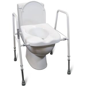 Aidapt Raised Toilet Seat and Frame.Height,Width Adjustable,Non-Slip Ferrules,Toilet Surround,Integral Armrests,Push-Pin Adjustment,No Tools Required,Minimal Assembly,Elderly,Hip Surgery Recovery Aidapt Raised Toilet Seat and Frame.Height,Width Adjustable,Non-Slip Ferrules,Toilet Surround,Integral Armrests,Push-Pin Adjustment,No Tools Required,Minimal Assembly,Elderly,Hip Surgery Recovery