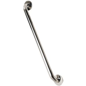 NRS Healthcare Polished Stainless Steel Grab Rail 60 cm (24 inch) Length NRS Healthcare Polished Stainless Steel Grab Rail 60 cm (24 inch) Length