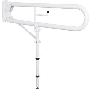 NRS Healthcare Lift and Lock Folding Support Rail with Leg N85511 for Bathroom Safety NRS Healthcare Lift and Lock Folding Support Rail with Leg N85511 for Bathroom Safety