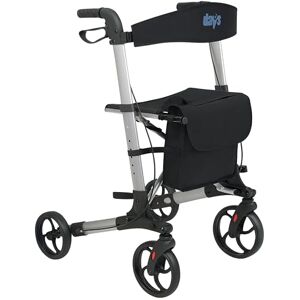 Days Deluxe Lightweight Folding Four Wheel Rollator, Rollator, Easy Storage and Travel, Carry Bag, Mobility Aids, Adjustable Seat Height 610mm / 24 Days Deluxe Lightweight Folding Four Wheel Rollator, Rollator, Easy Storage and Travel, Carry Bag, Mobility Aids, Adjustable Seat Height 610mm / 24
