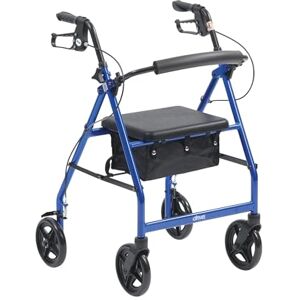 DRIVE DEVILBISS HEALTHCARE Drive Devilbiss R6 Blue Aluminium Rollator with Padded Seat and Vinyl Underseat Bag DRIVE DEVILBISS HEALTHCARE Drive Devilbiss R6 Blue Aluminium Rollator with Padded Seat and Vinyl Underseat Bag