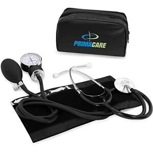 Primacare DS-9197-BK Professional Classic Series Manual Adult Size Blood Pressure Kit, Emergency Bp kit with Stethoscope and Portable Leatherette Case, Nylon Cuff, Black Primacare DS-9197-BK Professional Classic Series Manual Adult Size Blood Pressure Kit, Emergency Bp kit with Stethoscope and Portable Leatherette Case, Nylon Cuff, Black