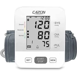 CAZON Blood Pressure Monitors Large Cuff Blood Pressure Machine BP Monitor Upper Arm BP Cuff for Home Use Heart Rate Hypertension Monitor, Cuff 22-40cm LCD Display (White) CAZON Blood Pressure Monitors Large Cuff Blood Pressure Machine BP Monitor Upper Arm BP Cuff for Home Use Heart Rate Hypertension Monitor, Cuff 22-40cm LCD Display (White)