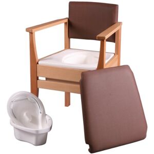Homecraft Deluxe Commode Chair, Rich Brown Upholstery, Chic Style For Personal & Clinical Use, High Seat & Arms For Support, Bathroom Independence & Safety Aid (Eligible for VAT relief in the UK) Homecraft Deluxe Commode Chair, Rich Brown Upholstery, Chic Style For Personal & Clinical Use, High Seat & Arms For Support, Bathroom Independence & Safety Aid (Eligible for VAT relief in the UK)