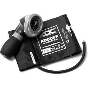 ADC Diagnostix 703 Professional Palm Style Aneroid Sphygmomanometer with uff Nylon Blood Pressure Cuff, Adult, Black ADC Diagnostix 703 Professional Palm Style Aneroid Sphygmomanometer with uff Nylon Blood Pressure Cuff, Adult, Black