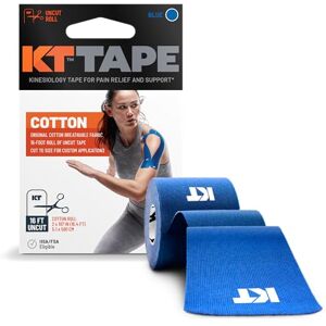 KT Tape Unisex Original Cotton Uncut Kinesiology Tape, Blue, 5 m UK KT Tape Unisex Original Cotton Uncut Kinesiology Tape, Blue, 5 m UK