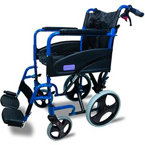 Aidapt - Compact Transport Aluminium - Blue - Wheelchair Aidapt - Compact Transport Aluminium - Blue - Wheelchair