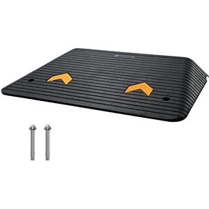 VEVOR Upgraded Rubber Threshold slope, Natural Rubber Car slope with Non-Slip Textured Surface, 33069 lbs Load Capacity Curb slope for Wheelchair and Scooter, 4" Rise Door slope with 1 Channel VEVOR Upgraded Rubber Threshold slope, Natural Rubber Car slope with Non-Slip Textured Surface, 33069 lbs Load Capacity Curb slope for Wheelchair and Scooter, 4" Rise Door slope with 1 Channel
