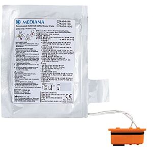 Reliance Medical Mediana Defibrillator Pads Compatible with AED A16 Defibrillator with Adult Child Mode 3 Language Options Suitable for Adults and Children, Neutral Reliance Medical Mediana Defibrillator Pads Compatible with AED A16 Defibrillator with Adult Child Mode 3 Language Options Suitable for Adults and Children, Neutral