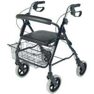 NRS Healthcare MobilityCare Aluminium Four Wheeled Rollator M39634 Walking Aid, Seat and Shopping Basket NRS Healthcare MobilityCare Aluminium Four Wheeled Rollator M39634 Walking Aid, Seat and Shopping Basket