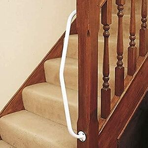 Homecraft Steel Newel Rail, Epoxy Coated Steel Grab Rail, Safety Support Rail, Turns 90°, Ideal for Stair Posts, Comfortable and Easy Grip, Left Hand Side (Eligible for VAT Relief in the UK) Homecraft Steel Newel Rail, Epoxy Coated Steel Grab Rail, Safety Support Rail, Turns 90°, Ideal for Stair Posts, Comfortable and Easy Grip, Left Hand Side (Eligible for VAT Relief in the UK)