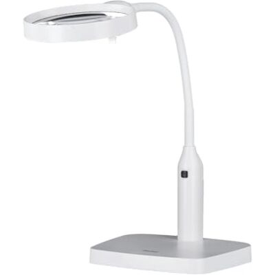 Rollei Table Magnifier with LED Light and Articulated Arm 1.8X and 3.3X Magnification, 6 LEDs with Adjustable Brightness, Flexible Arm, Stand & Table Clamp, Cable and Battery Operated Rollei Table Magnifier with LED Light and Articulated Arm 1.8X and 3.3X Magnification, 6 LEDs with Adjustable Brightness, Flexible Arm, Stand & Table Clamp, Cable and Battery Operated