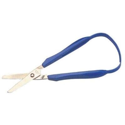 Sammons Preston Easi-Grip Round Tip Scissors, 1.75" Blade, Ambidextrous, Blue, 4.5" Long, Ideal for Children, Elderly, Disabled, Crafting, Cutting Fabric, Threads, or Wool Sammons Preston Easi-Grip Round Tip Scissors, 1.75" Blade, Ambidextrous, Blue, 4.5" Long, Ideal for Children, Elderly, Disabled, Crafting, Cutting Fabric, Threads, or Wool
