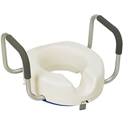 Homecraft Raised Toilet Seat with Removable Foam Covered Arms, Elevated for Safer Toileting, Standard Seat, Bathroom Safety, Disabled and Elderly, (Eligible for VAT Relief in the UK) Homecraft Raised Toilet Seat with Removable Foam Covered Arms, Elevated for Safer Toileting, Standard Seat, Bathroom Safety, Disabled and Elderly, (Eligible for VAT Relief in the UK)