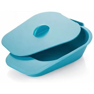 Homecraft Selina Slipper Bed Pan Commode Pan for Elderly & Disabled Lightweight Teal Design, Secure Sliding Lid, Easy-Grip Handle, Made in the UK, Simple to Clean Homecraft Selina Slipper Bed Pan Commode Pan for Elderly & Disabled Lightweight Teal Design, Secure Sliding Lid, Easy-Grip Handle, Made in the UK, Simple to Clean