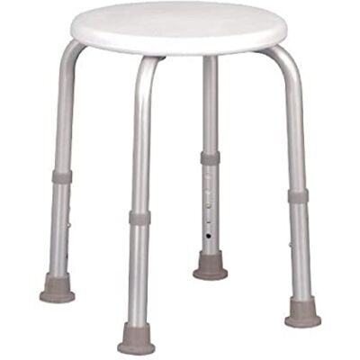 Homecraft Aluminium Shower Stools with Circular Seat, 408-508 mm Pre-Assembled (Eligible for VAT Relief in the UK) Height Adjustable Sturdy Bathroom Seat for Elderly & Disabled, Reduce Slips & Falls Homecraft Aluminium Shower Stools with Circular Seat, 408-508 mm Pre-Assembled (Eligible for VAT Relief in the UK) Height Adjustable Sturdy Bathroom Seat for Elderly & Disabled, Reduce Slips & Falls