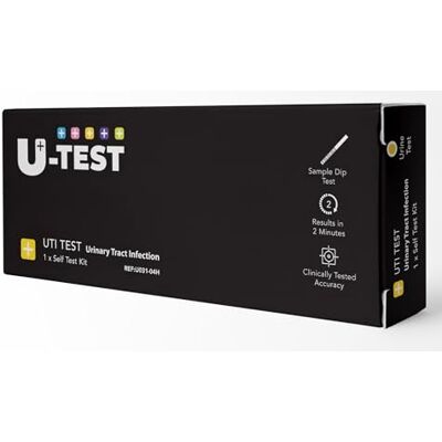 Bestie U-Test Urinary Tract Infection (UTI) Self Test Kit, 2-Minute Results, Clinically Tested Accuracy. Bestie U-Test Urinary Tract Infection (UTI) Self Test Kit, 2-Minute Results, Clinically Tested Accuracy.