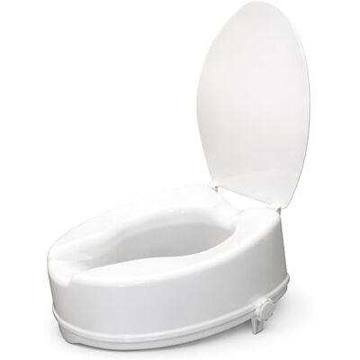 Aidapt Raised Toilet Seat.Elevated Seat Riser for Elderly,with or Without Lid, 2”,4” or 6” in Height.Post Surgery Recovery,Easy to Fit,Secure,Disability,Mobility,Hip Surgery,190kg Weight Limit Aidapt Raised Toilet Seat.Elevated Seat Riser for Elderly,with or Without Lid, 2”,4” or 6” in Height.Post Surgery Recovery,Easy to Fit,Secure,Disability,Mobility,Hip Surgery,190kg Weight Limit
