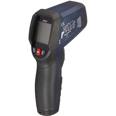 Amazon Basics Heavy Duty Infrared Thermometer with circle laser, Double mould, Type K Probe, Adjustable Emissivity, Black Amazon Basics Heavy Duty Infrared Thermometer with circle laser, Double mould, Type K Probe, Adjustable Emissivity, Black