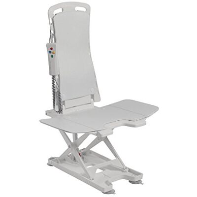 Drive Medical Bellavita Lightweight Reclining Bath Lift Battery-Powered Lifting Bath Chair Bath Lift Seat White Covers Drive Medical Bellavita Lightweight Reclining Bath Lift Battery-Powered Lifting Bath Chair Bath Lift Seat White Covers
