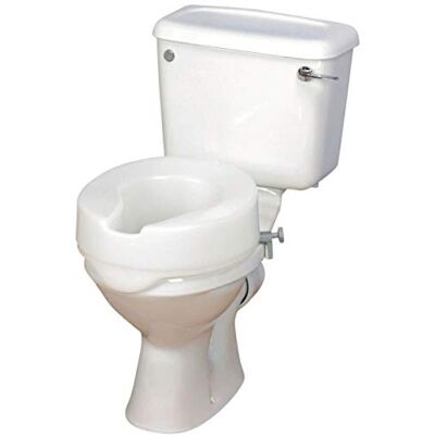 Homecraft Ashby Easy Fit Raised Toilet Seat, Elevated Toilet Seat For Round Toilets, Portable Assistance Seat for Disabled & Elderly, 10cm Height, White Homecraft Ashby Easy Fit Raised Toilet Seat, Elevated Toilet Seat For Round Toilets, Portable Assistance Seat for Disabled & Elderly, 10cm Height, White