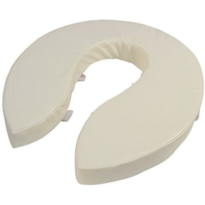 Aidapt 50mm (2") Elevation Raised Foam Padded Comfortable Toilet Seat Easy Fit White Aidapt 50mm (2") Elevation Raised Foam Padded Comfortable Toilet Seat Easy Fit White