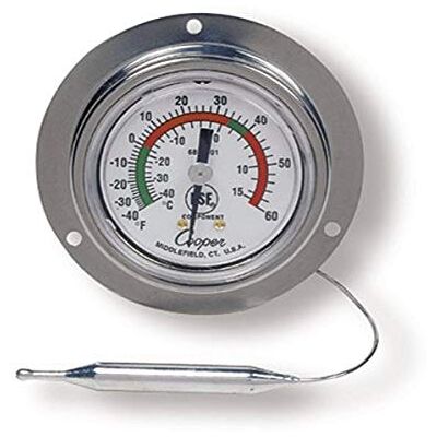 Cooper-Atkins 6812-01-3 Vapor Tension Panel Thermometer with Back Flange, NSF Certified, -40/60°F Temperature Range Cooper-Atkins 6812-01-3 Vapor Tension Panel Thermometer with Back Flange, NSF Certified, -40/60°F Temperature Range