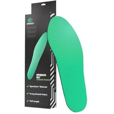 Spenco RX Comfort Insoles – Full-Length Lightweight Cushioning with Shock Absorption Odor Control and Blister Prevention Fits in Shoes and Boots, Customizable Fit- UK Größe 7-8 Spenco RX Comfort Insoles – Full-Length Lightweight Cushioning with Shock Absorption Odor Control and Blister Prevention Fits in Shoes and Boots, Customizable Fit- UK Größe 7-8