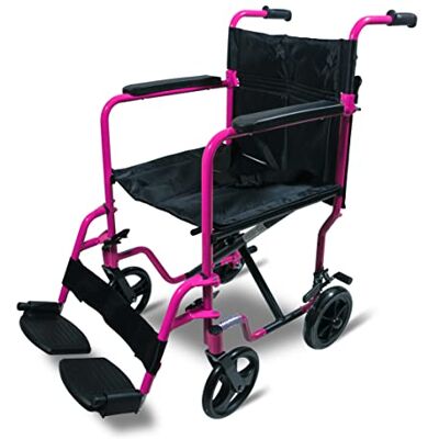 Aidapt Folding Lightweight Attendant Propelled Aluminium Wheelchair with Brakes, Lap Strap, Removable Foot Rests. Ideal for Every Day Use Indoors and Outside Aidapt Folding Lightweight Attendant Propelled Aluminium Wheelchair with Brakes, Lap Strap, Removable Foot Rests. Ideal for Every Day Use Indoors and Outside