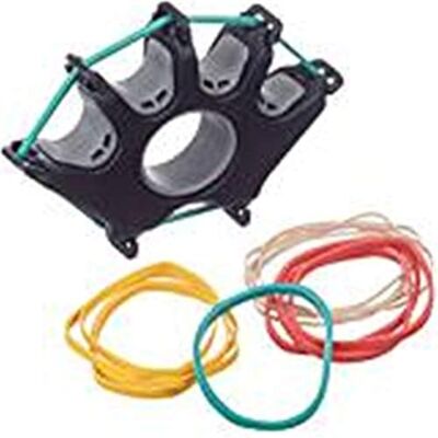 Cando Hand exerciser finger strengthener Digi-Extend, 1 basic unit, 14 resistance bands (very very light to medium) Cando Hand exerciser finger strengthener Digi-Extend, 1 basic unit, 14 resistance bands (very very light to medium)
