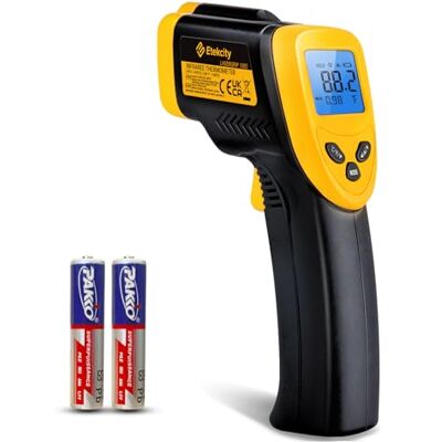 Etekcity Infrared Thermometer, -50°C~610°C(-58°F~1130°F), Non-Contact Digital Laser Temperature Gun with LCD Display,for Cooking/Pizza/Oven/Refrigerator (Not for Human) Etekcity Infrared Thermometer, -50°C~610°C(-58°F~1130°F), Non-Contact Digital Laser Temperature Gun with LCD Display,for Cooking/Pizza/Oven/Refrigerator (Not for Human)