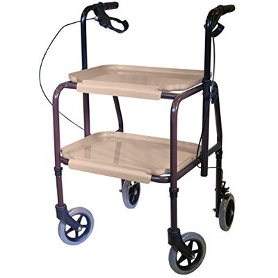 Aidapt Sturdy Height Adjustable Strolley Trolley with Brakes. Easy Removable Trays. Ideal for Transferring Meals, Dinner, Tea etc. Brakes for Added Security Aidapt Sturdy Height Adjustable Strolley Trolley with Brakes. Easy Removable Trays. Ideal for Transferring Meals, Dinner, Tea etc. Brakes for Added Security