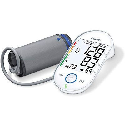 Beurer BM55 Upper Arm Blood Pressure Monitor Medical device XL upper-arm cuff (22-42cm) HealthManager Pro USB-Uploader for on-going health monitoring Arrhythmia detection Beurer BM55 Upper Arm Blood Pressure Monitor Medical device XL upper-arm cuff (22-42cm) HealthManager Pro USB-Uploader for on-going health monitoring Arrhythmia detection