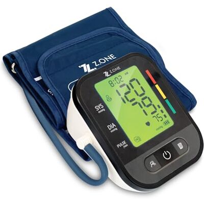 Reliance Medical Arm Blood Pressure Monitor: Dual User, Voice Broadcast, Large 4-Color LCD & Adjustable Cuff, Black Reliance Medical Arm Blood Pressure Monitor: Dual User, Voice Broadcast, Large 4-Color LCD & Adjustable Cuff, Black
