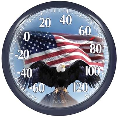 Springfield 13.25" Dial Thermometer, Bald Eagle Springfield 13.25" Dial Thermometer, Bald Eagle