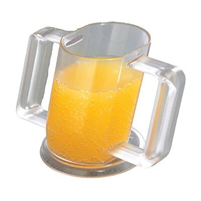Homecraft Handy Cup, 237 mL Capacity, Two Handled Transparent Cup, Reduces Spills, Reduces Head Tilt and Neck Movement, Drinking Aid, Hot and Cold Beverages, Disabled, Elderly, Limited Mobility, Dishwasher Safe Homecraft Handy Cup, 237 mL Capacity, Two Handled Transparent Cup, Reduces Spills, Reduces Head Tilt and Neck Movement, Drinking Aid, Hot and Cold Beverages, Disabled, Elderly, Limited Mobility, Dishwasher Safe