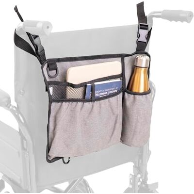 PEPE Mobility Wheelchair Bag for Back of Chair, Lightweight, Multiple Compartments, Ideal for Personal Items and Medications PEPE Mobility Wheelchair Bag for Back of Chair, Lightweight, Multiple Compartments, Ideal for Personal Items and Medications
