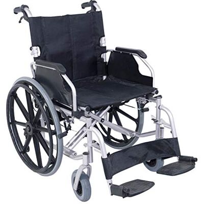 Aidapt Folding Bariatric Self Propelled Steel Wheelchair with Brakes, Extra Wide Seat (20") Lap Strap, Removable Foot Rests and Side Panels for Privacy. Indoor and Outside Use Aidapt Folding Bariatric Self Propelled Steel Wheelchair with Brakes, Extra Wide Seat (20") Lap Strap, Removable Foot Rests and Side Panels for Privacy. Indoor and Outside Use