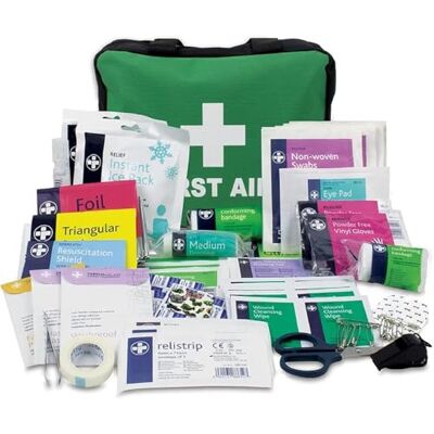 Reliance Medical Lewis-Plast First Aid Kit Bag 160 Piece Survival Kits Safety Essentials for Travel Car Home Camping Work Hiking Holiday Pack Supplies Medium Reliance Medical Lewis-Plast First Aid Kit Bag 160 Piece Survival Kits Safety Essentials for Travel Car Home Camping Work Hiking Holiday Pack Supplies Medium
