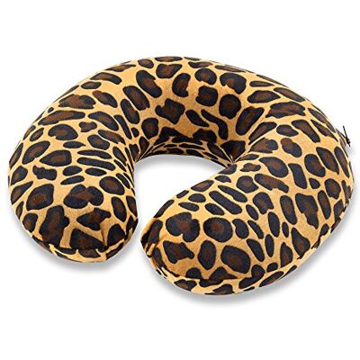 Aidapt Memory Foam Moulded Pressure Relief Neck Cushion Comfort and Posture, Ideal for Travel Supports the Head, Neck and Chin when Sleeping use for Plane, Train or Car Journeys Travel Pillow Leopard Print Aidapt Memory Foam Moulded Pressure Relief Neck Cushion Comfort and Posture, Ideal for Travel Supports the Head, Neck and Chin when Sleeping use for Plane, Train or Car Journeys Travel Pillow Leopard Print