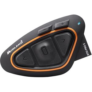 Midland Motorcycle Intercom BTX1 Pro S Single, Waterproof IPX6 Helmet Bluetooth Headset, 800m, Conference for Up to 4 People, 23H Battery, Noise Cancellation, FM Radio via App, Motorbike Accessories Midland Motorcycle Intercom BTX1 Pro S Single, Waterproof IPX6 Helmet Bluetooth Headset, 800m, Conference for Up to 4 People, 23H Battery, Noise Cancellation, FM Radio via App, Motorbike Accessories